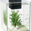 Chi II Series Aquarium Set, 5-Gallon – Aquarium Tank with Ambient LED Lighting, Flowing Water, and Elegant Design, White