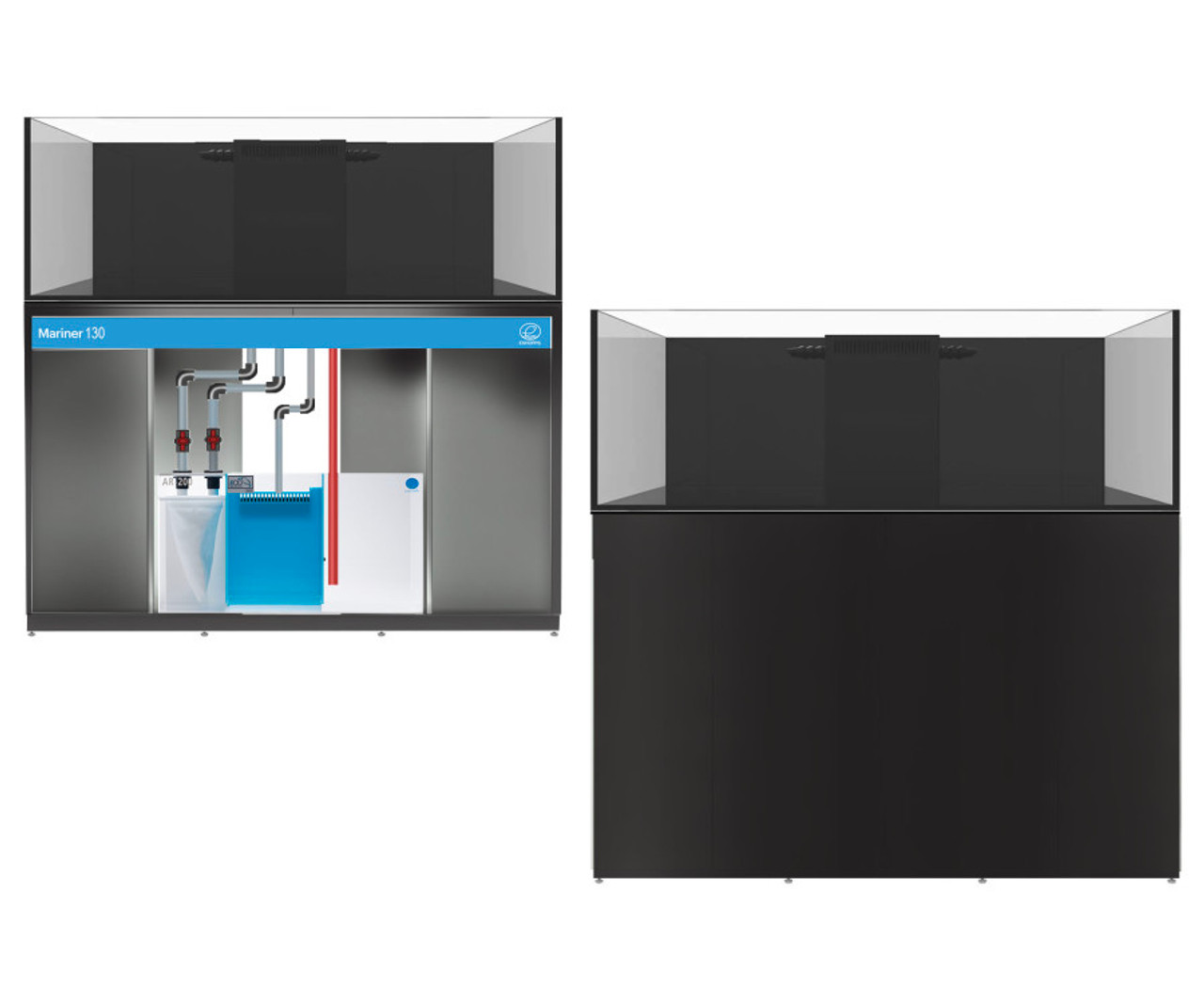 Eshopps Mariner 130 Rimless Aquarium with Stand 130 gal Black