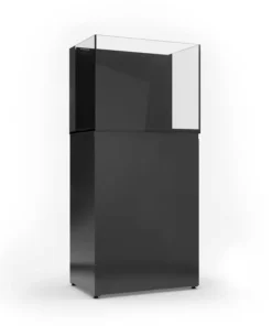 JBJ Rimless Flat Panel 25 Gallon Glass Aquarium with Stand & Cabinet Black